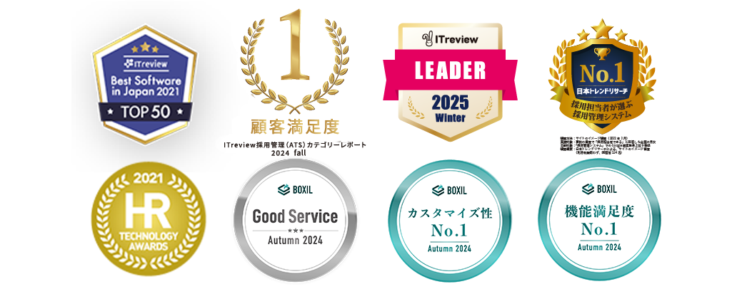 各種アワードもぞくぞく受賞